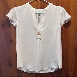 Calvin Klein Women's Cream Blouse